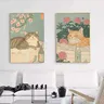 Baignoire japonaise chat paresseux bain Art affiche… – vue 3
