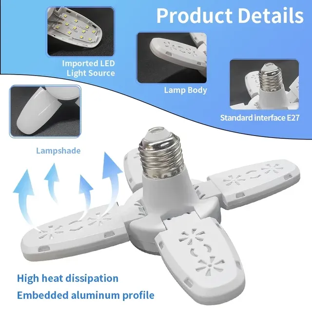 Ampoule LED à 4 feuilles E27 – vue 5