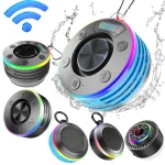 Mini haut-parleur Bluetooth sans fil, haut-parleur de douche, caisson de basses, radio FM, petit haut-parleur avec ventouse, HOKayak, plage, piscine