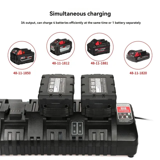 Chargeur batterie quatre ports 3A portable multi… – vue 3