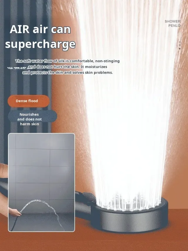Pommeau douche pressurisé purificateur antichlore lotus… – vue 3