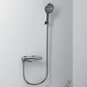 Mitigeur thermostatique mural noir anthracite inox… – vue 1