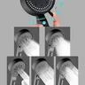 Pommeau de douche noir à 5 Modes d'économie d'eau – vue 2