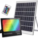 RBG Projecteur solaire LED extérieur coloré pour jardin paysage rue pelouse IP65