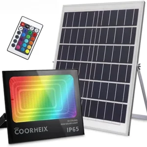 RBG Projecteur solaire LED extérieur coloré pour jardin paysage rue pelouse IP65