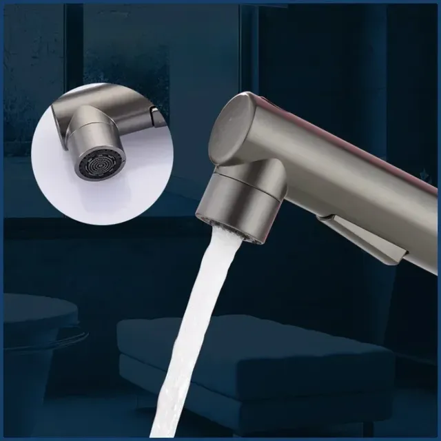 Robinet de lavabo en laiton chaud et froid à double trou – vue 5