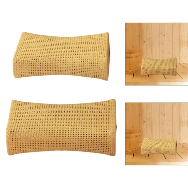 Oreiller sauna imitation rotin tressé ergonomique… – vue 3