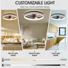 LED intelligente ventilateur de plafond lumière moderne… – vue 5