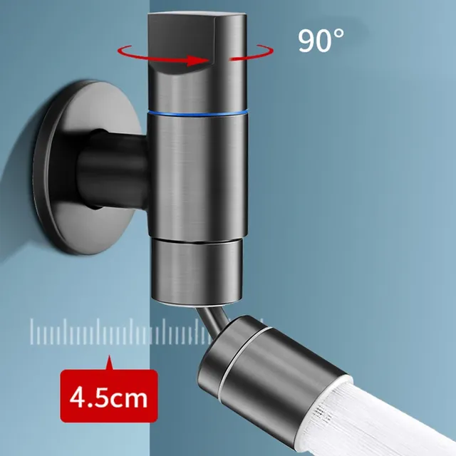 201 acier inoxydable mural monotrou 360 ° Robinet… – vue 3