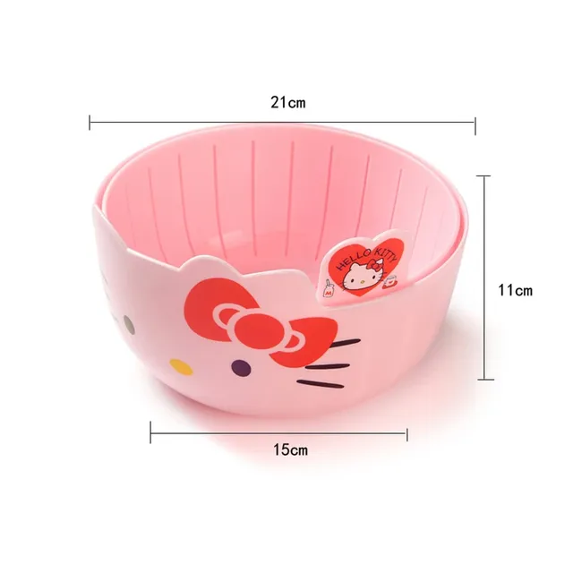 Hello Kitty Double couche fruits légumes panier Kawaii… – vue 2