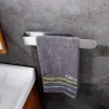 Porte-serviettes en acier inoxydable, cintre mural auto-adhésif unipolaire non poreux, porte-serviettes permettant de gagner de l&rsquo;espace dans la salle de bain