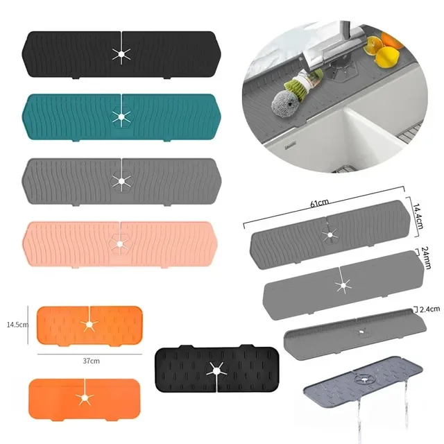 Grand tapis de robinet en Silicone pour évier de cuisine