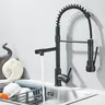Robinet de cuisine extractible noir double bec 360 °… – vue 4