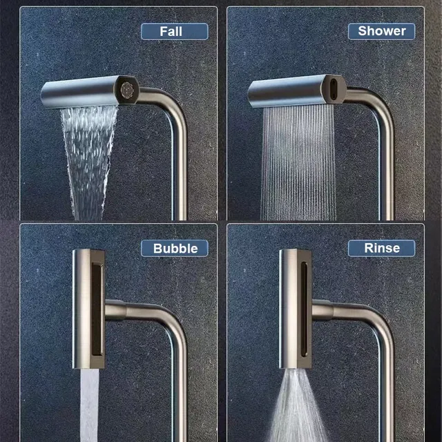 Robinet de lavabo en acier inoxydable – vue 3