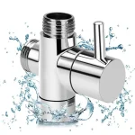 Vanne de dérivation en cuivre G1/2, séparateur d&rsquo;eau à 3 voies, adaptateur en T de douche, interrupteur de robinet réglable, accessoires de salle de bains
