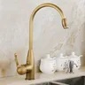 Mitigeur evier cuisine laiton brossé antique col haut… – vue 6