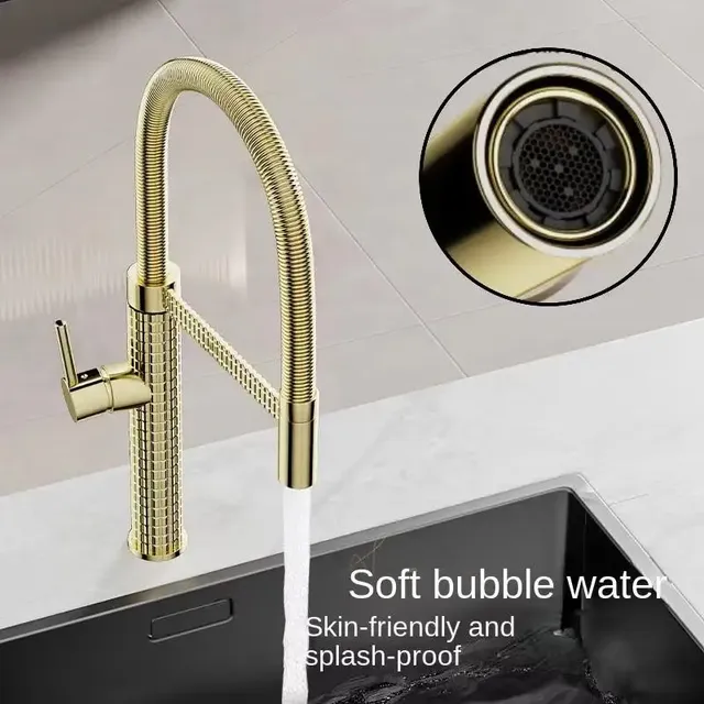 Robinet extractible motif concave convexe gravé luxueux… – vue 5