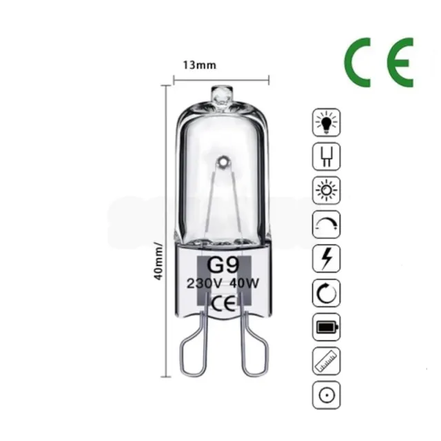 10 pcs/lot G9 220-240 V 25 W 40 W 60 W Portable blanc… – vue 2