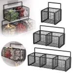 Fournitures de cuisine boîte de rangement de vaisselle grande capacité cuisine multifonctionnelle murale oignon gingembre ail support de stockage Bask