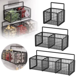 Fournitures de cuisine boîte de rangement de vaisselle grande capacité cuisine multifonctionnelle murale oignon gingembre ail support de stockage Bask