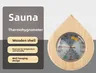 Thermomètre et hygromètre de Sauna en bois – vue 3