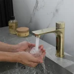 Capteur Intelligent en Laiton pour Lavabo de Centre Commercial d&rsquo;Eau Froide et Chaude, Montage sur Pont, Sensation Infrarouge