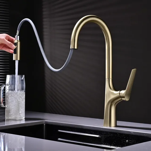 Robinet extractible de cuisine gris pistolet tout en… – vue 2