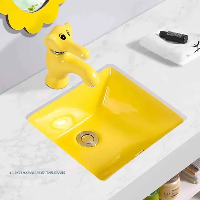 Jardin d'enfants couleur céramique enfants carré sous… – vue 3