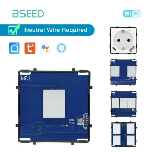 Bseed norme ue la Base de la fonction de commutateur tactile Wifi 1/2/3Gang AC110 ~ 240V APP contrôle interrupteur d’éclairage mural sans panneau de verre Bseed norme ue la Base de la fonction de commutateur tactile Wifi 1/2/3Gang AC110 ~ 240V APP contrôle interrupteur d’éclairage mural sans panneau de verre