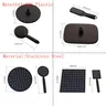JIENI mat noir pluie robinet de douche ensemble mat noir… – vue 3