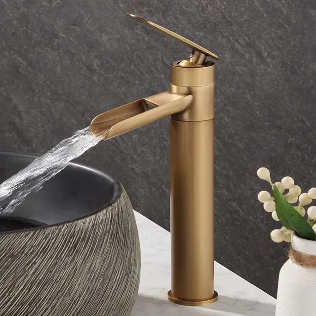 Mitigeur lavabo haut cascade bronze antique laiton… – vue 2