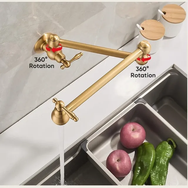 Robinet de cuisine pliant en laiton massif – vue 5