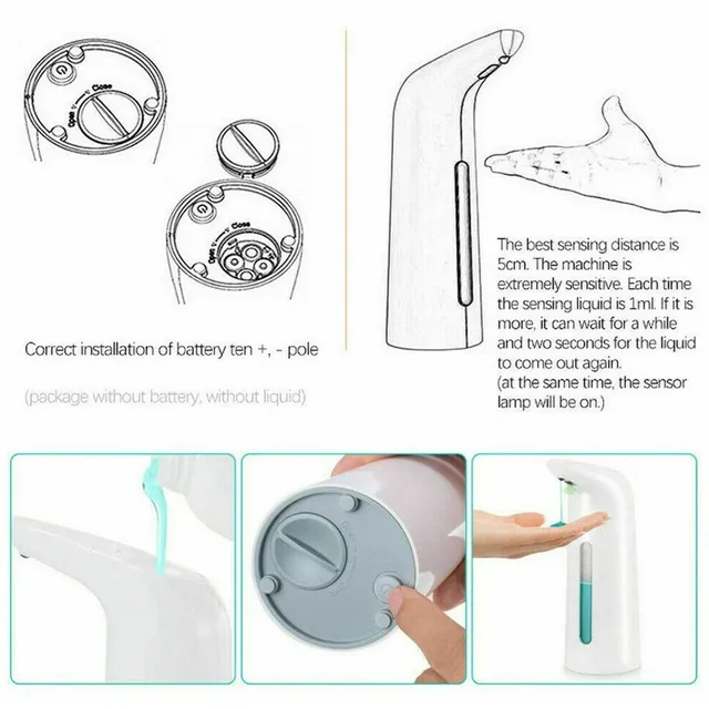 Distributeur de savon liquide sans contact distributeur… – vue 6