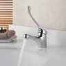 OUBONI robinet mitigeur de lavabo de salle de bains chromé – vue 3