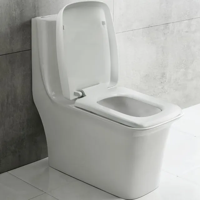 Siège de toilette carré à fermeture douce – vue 2