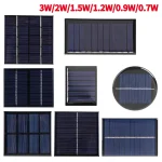 Système de cellules solaires pour appareils électriques à faible puissance, panneau solaire extérieur, batterie de téléphone allongée légère, bricolage, 3W, 2W, 1.5W, 5V