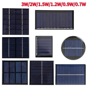 Système de cellules solaires pour appareils électriques à faible puissance, panneau solaire extérieur, batterie de téléphone allongée légère, bricolage, 3W, 2W, 1.5W, 5V