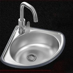 Évier de cuisine pour camping-car, lavabo de salle de bains, légumes, camping-car, barre en acier, petit bol à goutte unique, baignoire d&rsquo;angle