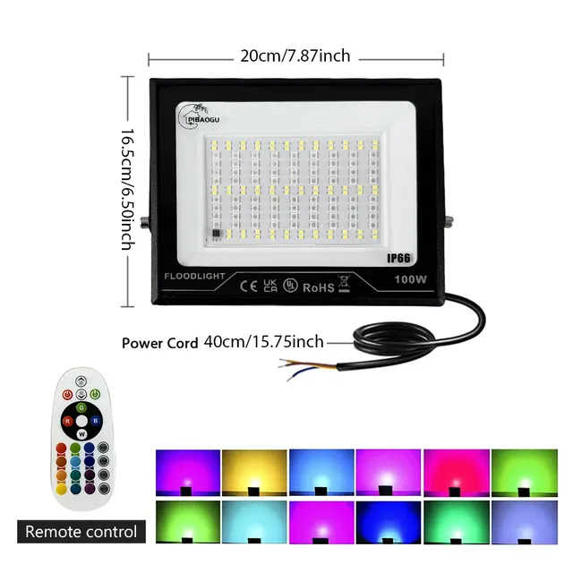 RGB projecteur extérieur LED réflecteur AC220V… – vue 3