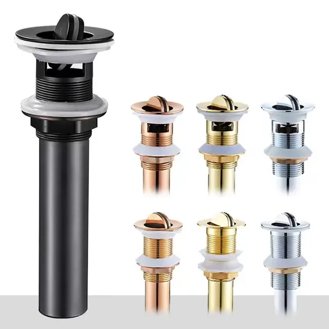 Égouttoir de lavabo en laiton or Rose/noir – vue 2