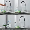 Robinet de cuisine à eau filtrée noir – vue 4