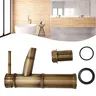 Robinet de lavabo en laiton Antique en forme de bambou – vue 4