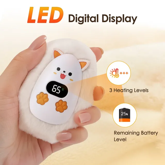 Chauffe mains électrique rechargeable pelucheux long… – vue 5