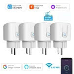 Prise ue intelligente WiFi 20A prise ue télécommande minuterie moniteur de puissance Support voix Google Home Alexa