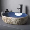 Évier en céramique à motif floral – vue 2