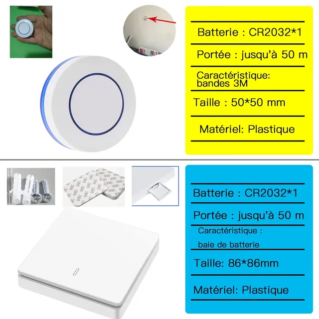 WenQia Mini interrupteur sans fil Rf 433MHz interrupteur… – vue 6