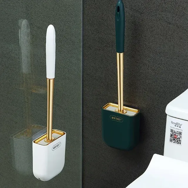 Brosse de toilette murale de luxe en Silicone