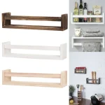 Étagère à épices en bois, support de rangement mural en bois pour épices, cuisine domestique, sans trous, gain de place, organisateur de cuisine
