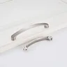 Poignée meuble aluminium argent brossé satiné incurvée… – vue 2