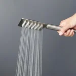 Pommeau de douche à main en acier inoxydable, salle de bains noire/Chrome/or, pomme de douche à main, grand panneau, arroseur de bain circulaire carré